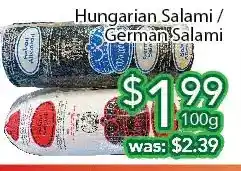 Ample Food Market Hungarian salami / german salami offer