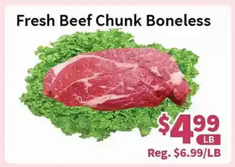 Blue Sky Supermarket Fresh beef chunk boneless offer