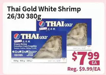Blue Sky Supermarket Thai gold white shrimp 26/30 offer