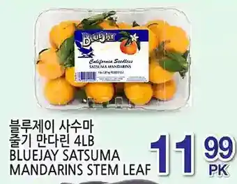 H-Mart Bluejay satsuma mandarins stem leaf offer