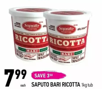 Coppa's Fresh Market Saputo bari ricotta offer