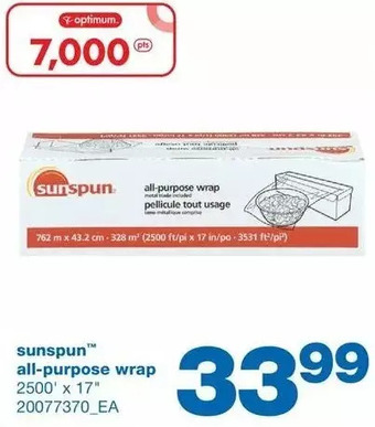 Wholesale Club Sunspun all-purpose wrap offer