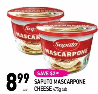 Coppa's Fresh Market Saputo mascarpone cheese offer