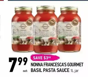 Coppa's Fresh Market Nonna francesca's gourmet basil pasta sauce offer
