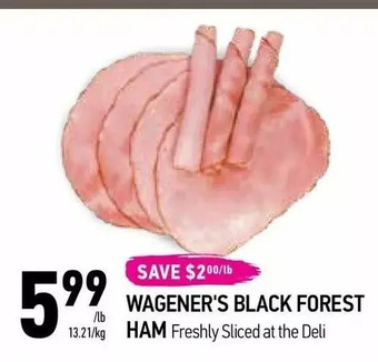 Coppa's Fresh Market Wagener's black forest ham offer