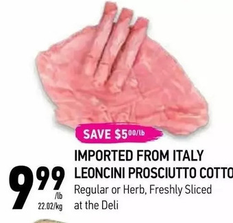 Coppa's Fresh Market Imported from italy leoncini prosciutto cotto offer