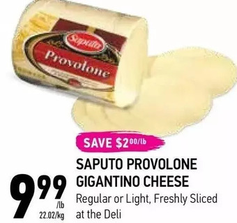 Coppa's Fresh Market Saputo provolone gigantino cheese offer