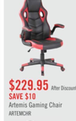 The Brick Artemis gaming chair - red and black offer