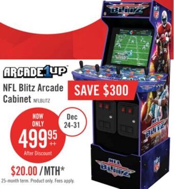 The Brick Arcade1up nfl blitz legends arcade cabinet with riser offer