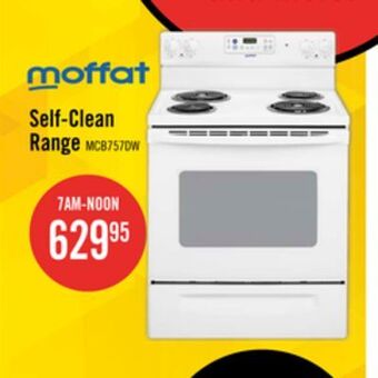 The Brick Moffat 30" free standing self clean electric range - mcb757dmww offer