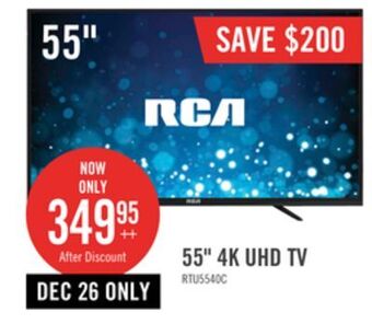 The Brick Rca 55" 4k uhd led television - rtu5540-c offer