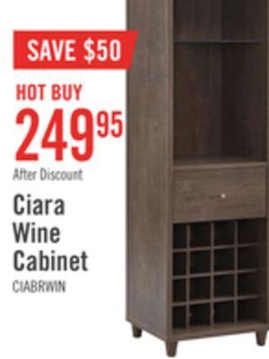 The Brick Ciara wine cabinet - walnut oak offer