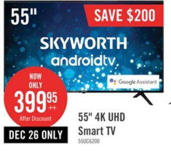 The Brick Skyworth 55" 4k uhd android smart television - 55uc6200 offer