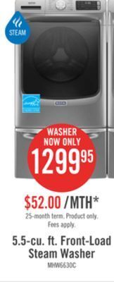 The Brick Maytag 5.5 cu. ft. front-load washer with extra power – mhw6630hc offer