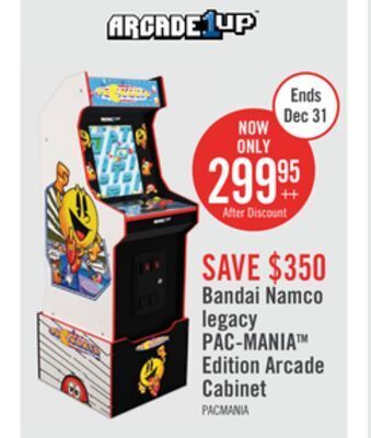 The Brick Arcade1up bandai namco legacy pac-mania™ edition arcade cabinet with riser offer