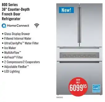 The Brick Bosch 21 cu. ft. french-door bottom mount refrigerator - b36cl81eng offer