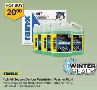 Princess Auto 4 pk all season de-icer windshield washer fluid offer