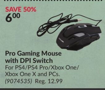 Princess Auto Pro gaming mouse with dpi switch offer
