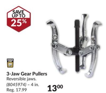 Princess Auto 3-jaw gear pullers offer