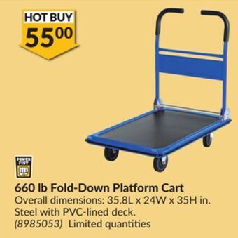 Princess Auto Fold-down platform cart offer