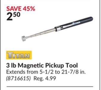 Princess Auto 3 lb magnetic pickup tool offer
