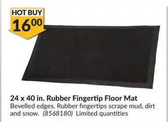Princess Auto 24 x 40 in. rubber fingertip floor mat offer