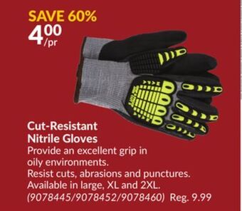 Princess Auto Cut-resistant nitrile gloves offer