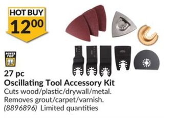 Princess Auto 27 pc oscillating tool accessory kit offer