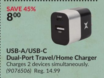 Princess Auto Usb-a/usb-c dual-port travel/home charger offer