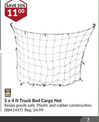 Princess Auto 5 x 4 ft truck bed cargo net offer