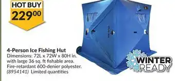 Princess Auto 4-person ice fishing hut offer