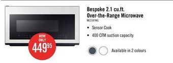 The Brick Samsung bespoke 2.1 cu. ft. over-the-range microwave - me21b706b12/ac offer