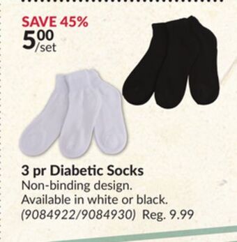 Princess Auto 3 pr diabetic socks offer