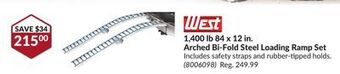 Princess Auto 1,400 lb 84 x 12 in. arched bi-fold steel loading ramp set offer