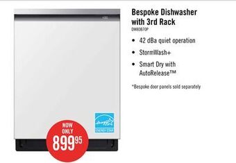 The Brick Samsung bespoke 42 dba stormwash+™ built-in dishwasher (panel-ready) offer