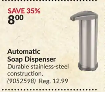 Princess Auto Automatic soap dispenser offer