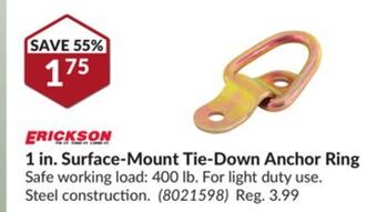 Princess Auto 1 in. surface-mount tie-down anchor ring offer