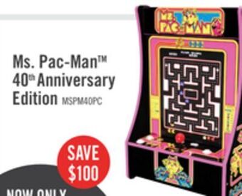 The Brick Arcade1up ms. pac-man™ portable partycade 40th anniversary edition offer