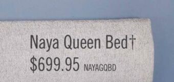 The Brick Naya queen bed offer
