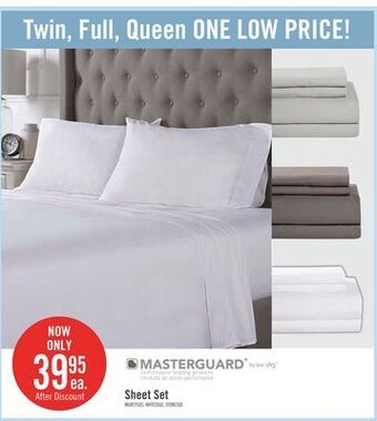 The Brick Masterguard® ultra advanced 4-piece queen sheet set - grey offer