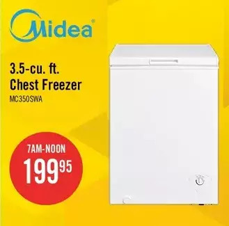 The Brick Midea 3.5 cu. ft. chest freezer – mc350swar0rc1 offer