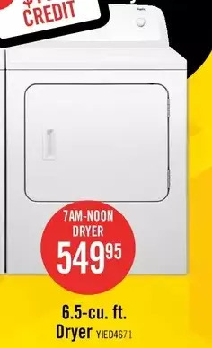 The Brick Inglis 6.5 cu. ft. electric dryer with automatic drying control – yied4671ew offer