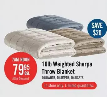 The Brick Weighted sherpa throw - ivory offer