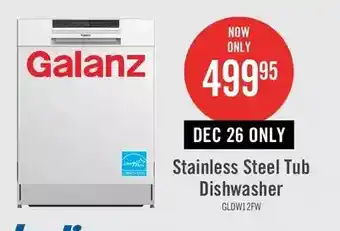 The Brick Galanz 24" front-control dishwasher - gldw12fwea5a offer