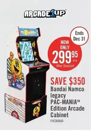The Brick Arcade1up bandai namco legacy pac-mania edition arcade cabinet offer