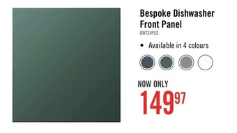 The Brick Samsung bespoke dishwasher panel - dw-t24pnaqg offer