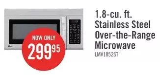 The Brick Lg 1.8 cu. ft. over-the-range microwave - lmv1852st offer