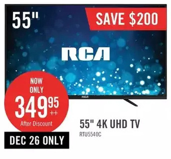 The Brick Rca 55" 4k uhd led television - rtu5540-c offer