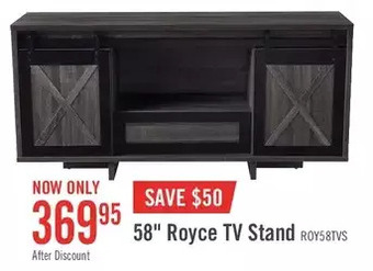 The Brick Royce 58” tv stand offer