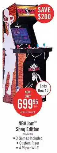The Brick Arcade1up nba jam™ shaq edition 4-player wi-fi enabled arcade cabinet offer